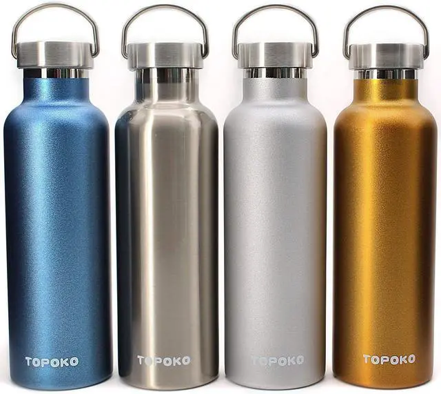 Alt view image 6 of 7 - TOPOKO 25 oz Stainless Steel Vacuum Insulated Water Bottle, Keeps Drink Cold up to 24 Hours & Hot up to 12 Hours Leak Proof and Sweat Proof Large Capacity Sports Bottle Wide Mouth Metal Lid