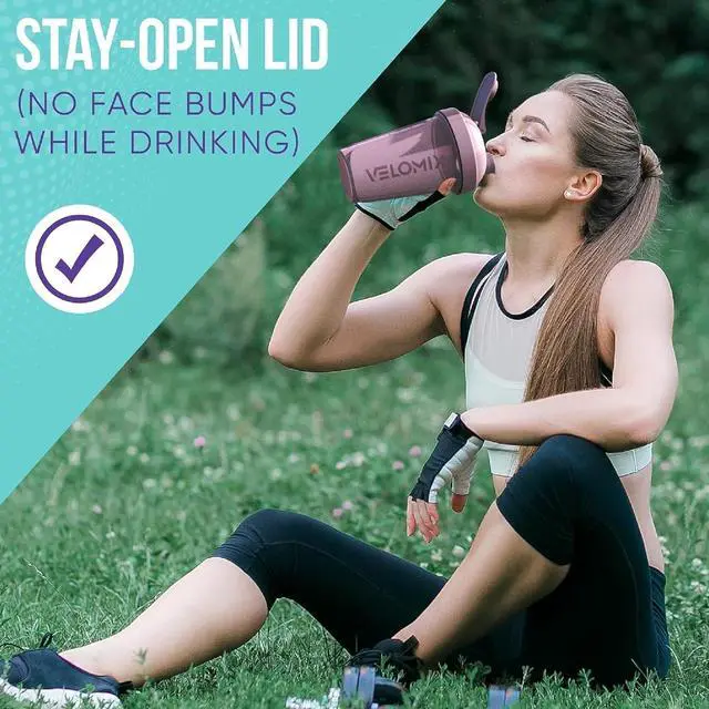 Alt view image 5 of 6 - -4 PACK- 20 OZ Protein Shaker Bottles for Protein Mixes, Shaker Cups for Protein Shakes, Small Shaker Bottle Pack, Shaker Cup, Shakers for protein Shakes (Berry Blend-4 Pack)