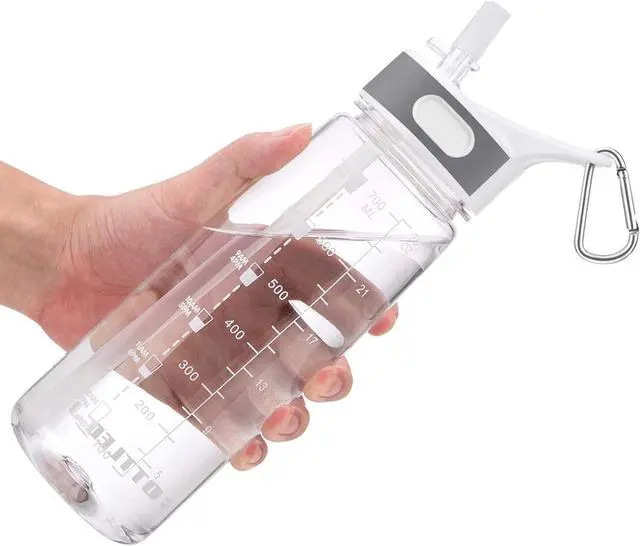 Main image of Bottled Joy Gallon Water Bottle, 800ml Clear Water Bottle 28oz Water Bottle with Straw, Bottle Joy Sports Water Jug Tritan Leakproof BPA Free for Fitness Outdoor Cycling Gifts for Women Men
