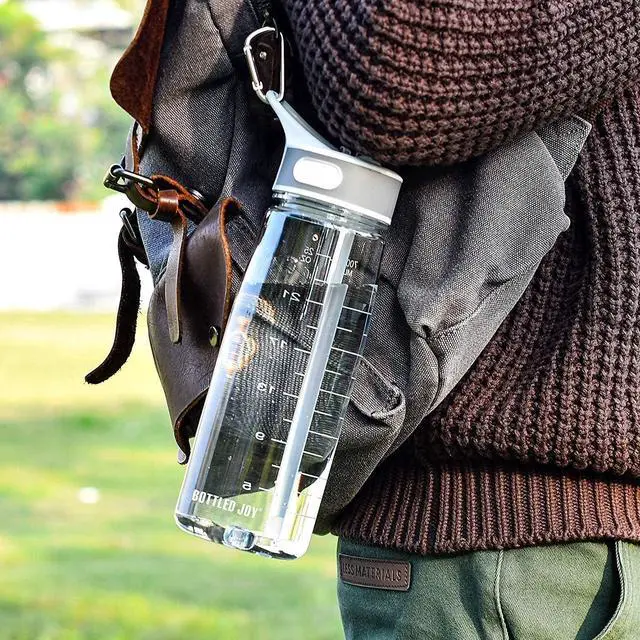 Alt view image 2 of 7 - Bottled Joy Gallon Water Bottle, 800ml Clear Water Bottle 28oz Water Bottle with Straw, Bottle Joy Sports Water Jug Tritan Leakproof BPA Free for Fitness Outdoor Cycling Gifts for Women Men