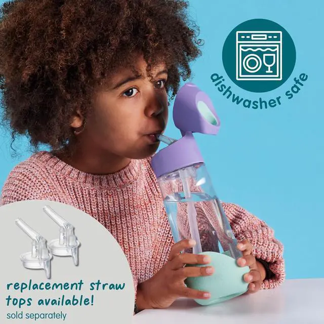 Alt view image 6 of 7 - b.box Kids Water Bottle  20oz Tritan Toddler Drink Bottle with Straw for School, Daycare, Travel w/Easy-Grip Triangular Design, Leak Proof Lid & Handle, BPA Free, Dishwasher Safe (Ocean Breeze)