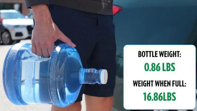 Alt view image 4 of 5 - New Wave Enviro Polycarbonate Water Bottle, 2-Gallon, Screw Top Cap with Integrated Handle for Easy Carrying, Built for Durability, Blue