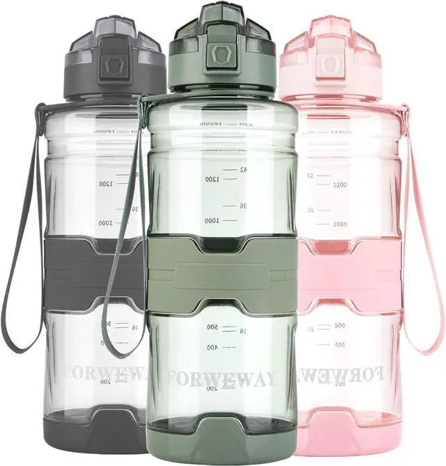 Main image of Sports BPA-Free Large Tritan Leakproof Plastic Water Bottle with Filter - 1.5 Liter Reusable Big Drink Bottle for Adults, Portable for Fitness, Outdoor, Camping, Hiking