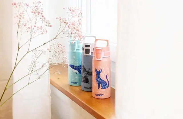 Alt view image 7 of 7 - SIGG - Aluminium Kids Water Bottle - WMB ONE My Universe - Suitable For Carbonated Beverages - Leakproof - Lightweight - BPA Free - Climate Neutral Certified - Light Pink - 20 Oz