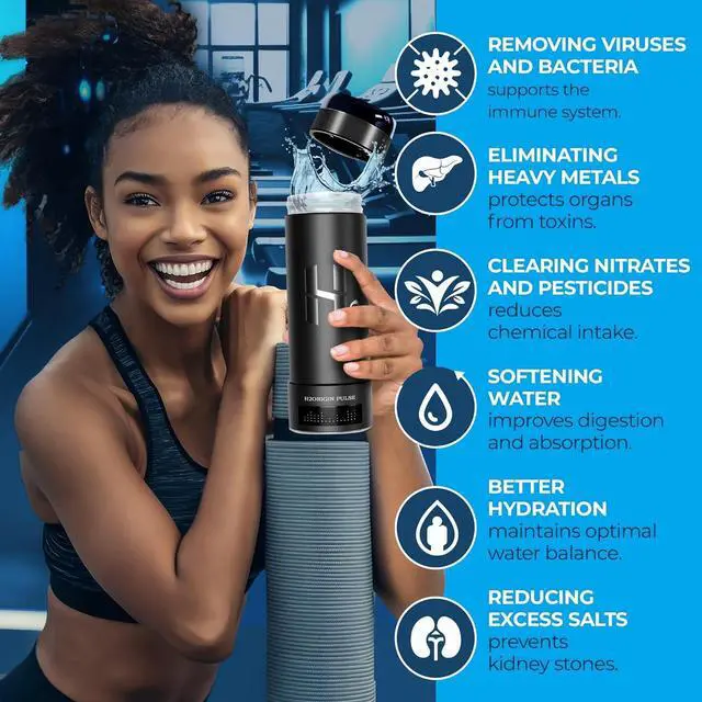 Alt view image 5 of 7 - Hydrogen Water Bottle Generator, Up to 9000 PPB Hydrogen Bottle Water Ionizer with SPE/PEM Technology, 3-in-1 Portable Universal Adapter and Refreshing Mist Spray for Home Hydration