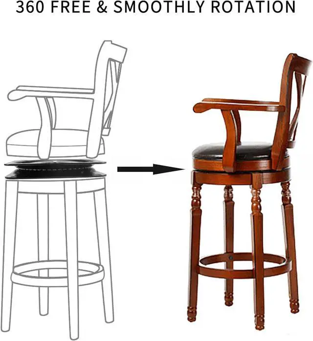 Alt view image 4 of 7 - 2Pack Heavy Duty Boat Seat Swivel 7.5 Inch Bar Stool Swivel Plate Heavy Duty Swivel Chair Plate Seat Swivel Base 360° Bar Stool Swivel Replacement for Barstools Recliner Chair Boat