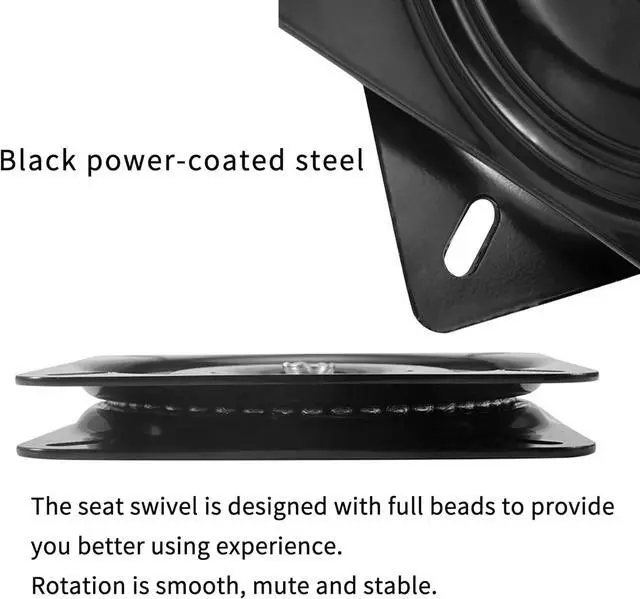 Alt view image 6 of 7 - 2Pack Heavy Duty Boat Seat Swivel 7.5 Inch Bar Stool Swivel Plate Heavy Duty Swivel Chair Plate Seat Swivel Base 360° Bar Stool Swivel Replacement for Barstools Recliner Chair Boat