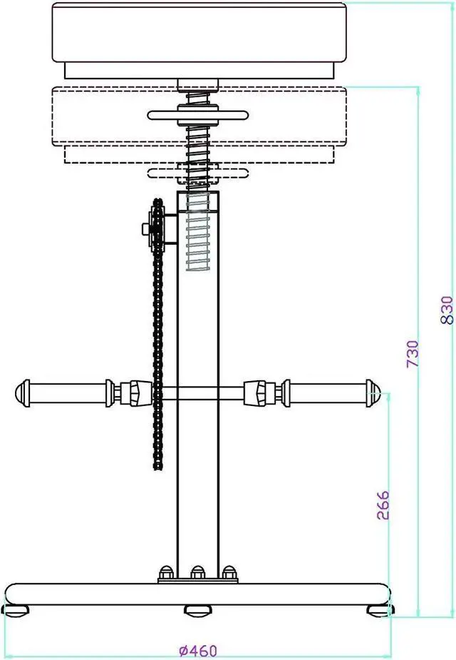 Alt view image 3 of 7 - Topower Vintage DIY Bar Stool Bicycle Chain Iron Pedal Retro Industrial Height Adjustable Bicycle Wheel Design bar Chair Set of 2 Silver