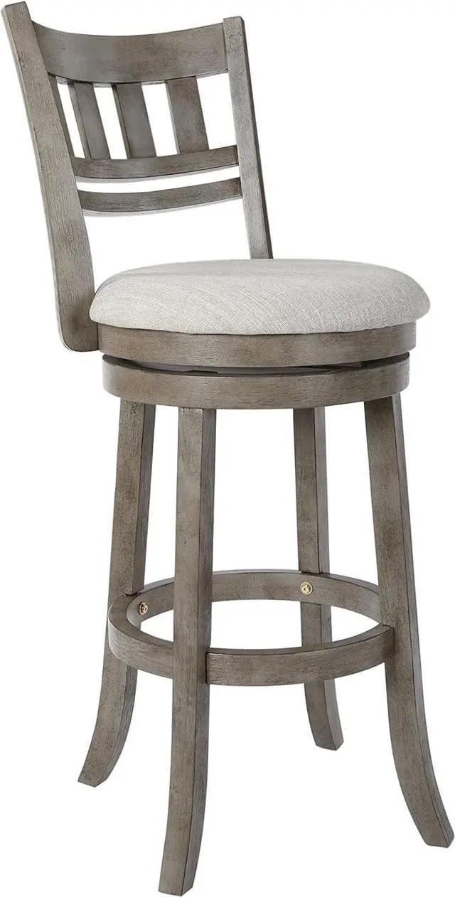 Main image of OSP Home Furnishings Wood Swivel Stool (MET12530-AG)