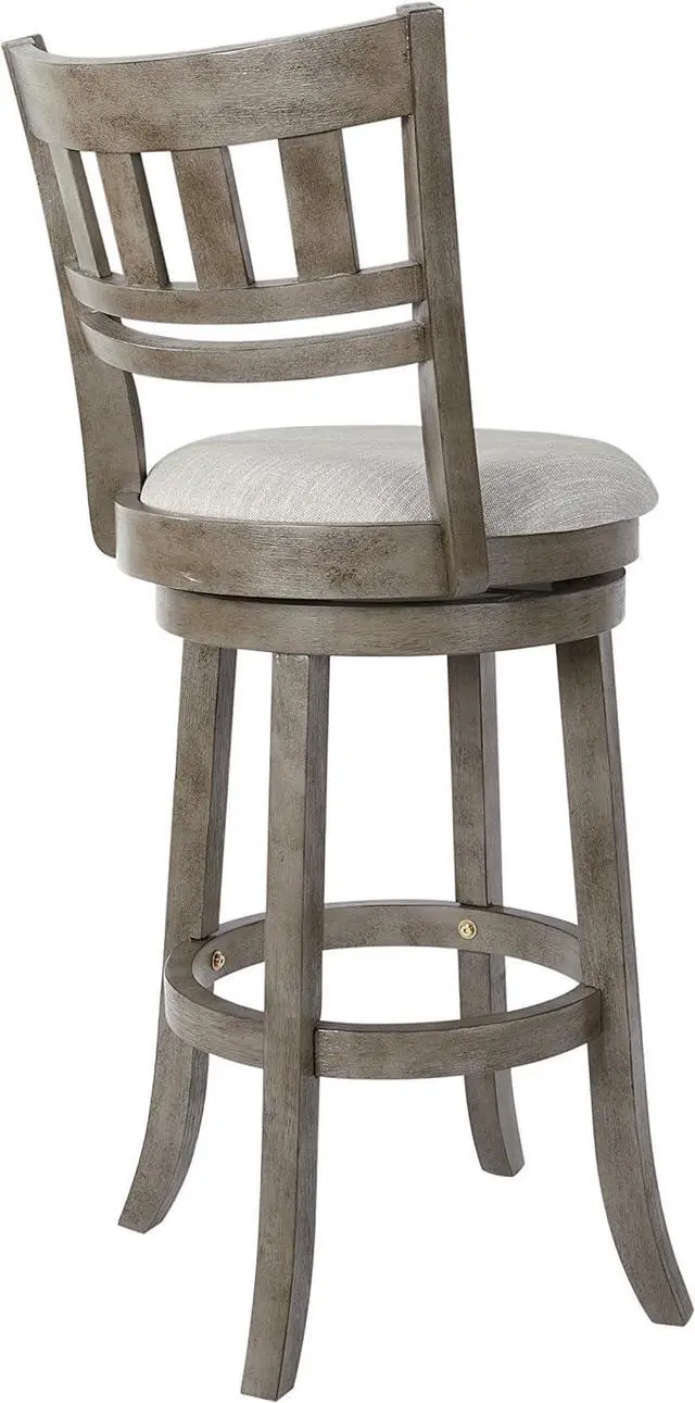 Alt view image 3 of 6 - OSP Home Furnishings Wood Swivel Stool (MET12530-AG)