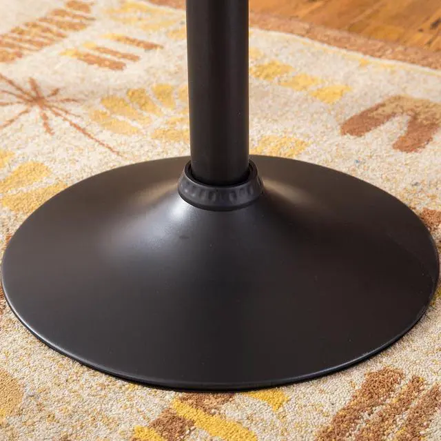 Alt view image 3 of 4 - Roundhill Furniture Belham Swivel Black Bonded Leather Adjustable bar Stool. Set of 2