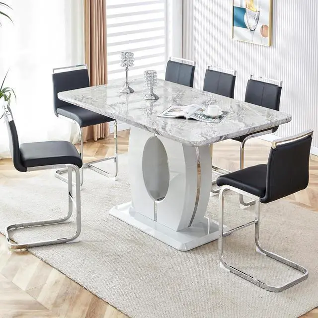 Alt view image 3 of 7 - 25in Counter Height Bar Stool Set of 4 PU Leather Bar Chair with Back Kitchen Island Stools with Cushion for Dining Room Living Room Pub Restaurant Black