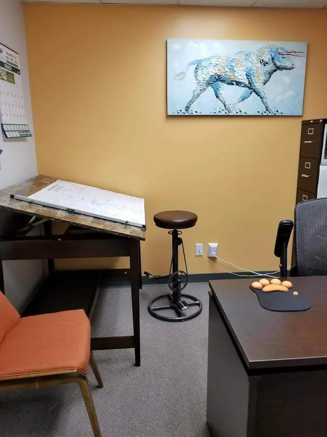 Alt view image 5 of 7 - LOKKHAN Rustic Swivel Adjustable Bike Stool-29-37 Kitchen Counter Bar Height-Set of 2 Industrial Farmhouse Countertop Barstools-Metal and PU Leather