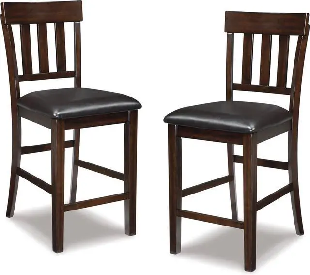 Main image of Signature Design by Ashley Haddigan 24" Counter Height Upholstered Barstool 2 Count, Dark Brown