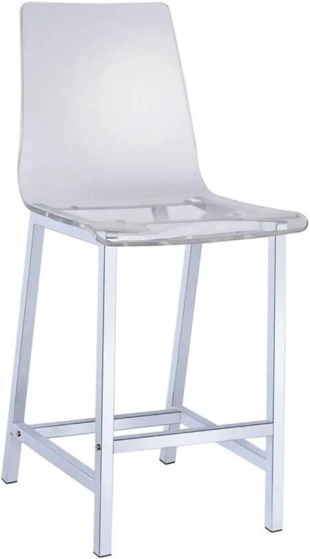 Main image of Coaster Furniture Bar Stool 24" Clear Acrylic/Chrome 100265
