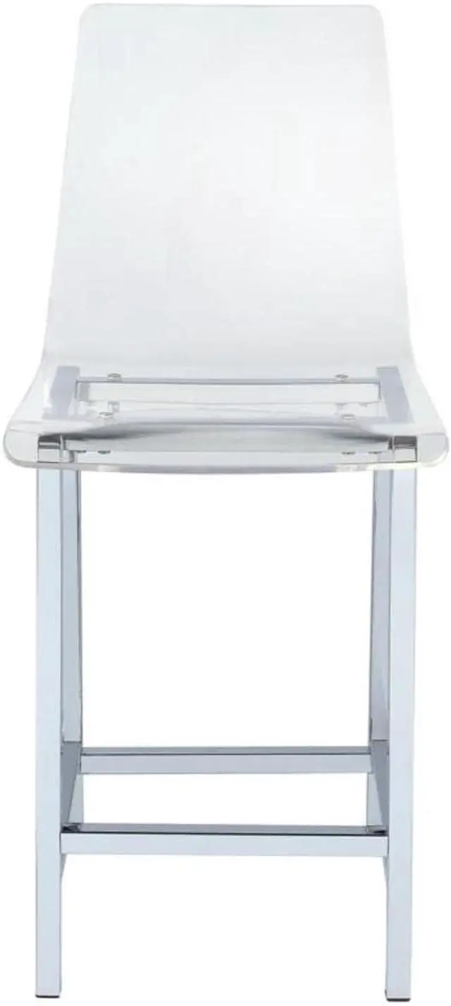 Alt view image 2 of 7 - Coaster Furniture Bar Stool 24" Clear Acrylic/Chrome 100265