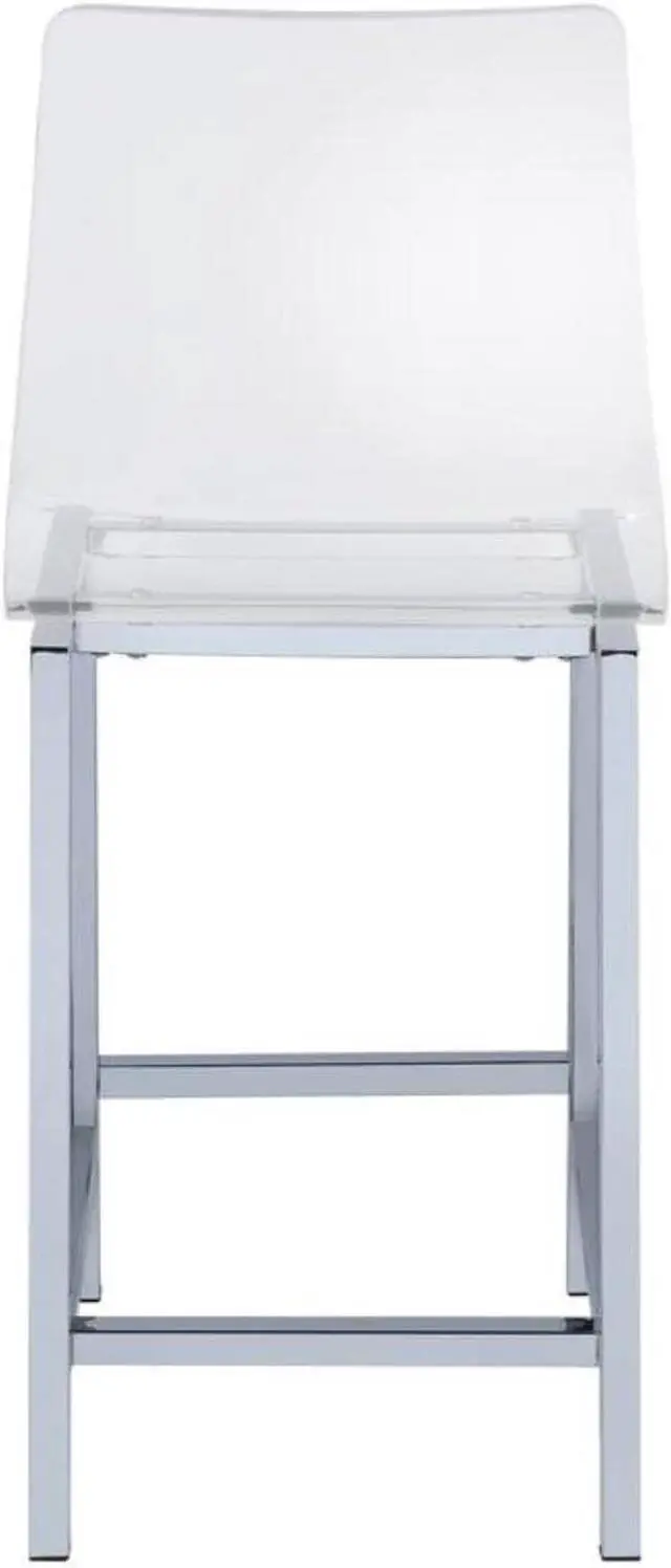 Alt view image 5 of 7 - Coaster Furniture Bar Stool 24" Clear Acrylic/Chrome 100265