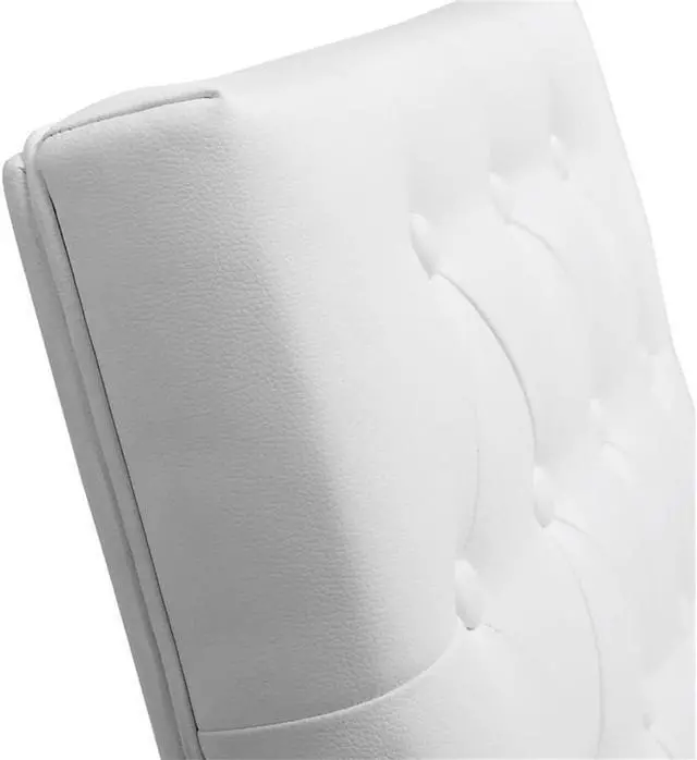 Alt view image 7 of 7 - TOV Furniture Helsinki Stainless Steel Counter Stool (Set of 2), White