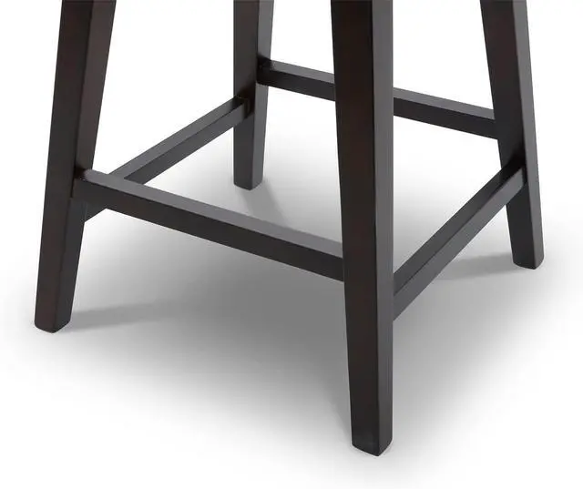 Alt view image 7 of 7 - CHITA Counter Height Swivel Barstools, FSC Certified Upholstered Faux Leather Bar Stools Set of 2, 26" Seat Height, Retro Grey