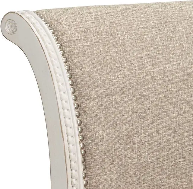 Alt view image 4 of 7 - 55 Downing Street Oliver Wood Swivel Bar Stool White 30 1/2" High Vintage Traditional Scroll Cream Woven Fabric Round Cushion with Backrest Footrest for Kitchen Counter Height Island Home Shed