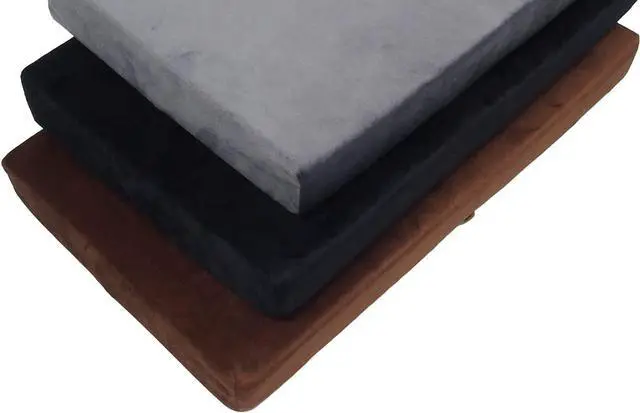 Alt view image 6 of 6 - Augld Rectangular Counter StoolCushion, Washable Non-Slip Saddle Seat Bar Stool Seat Cushion with Ties 9.5x18 Black 1