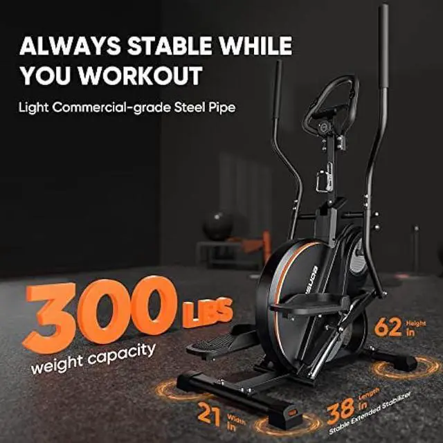 Alt view image 3 of 6 - YOSUDA Pro Cardio Climber Stepping Elliptical Machine, 3-in-1 Elliptical Machine Stair Stepper Trainer, Total Body Fitness Cross Trainer with Quiet Magnetic Driving System, 16 Resistance