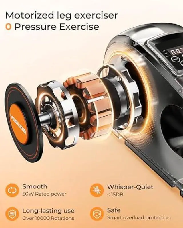 Alt view image 2 of 5 - YOSUDA Under Desk Elliptical Electric,Ellipse Leg Exerciser for Seniors,Fully Assembled Seated Pedal Exerciser with Remote Control with Free Footstraps & 10 Adjustable Speeds