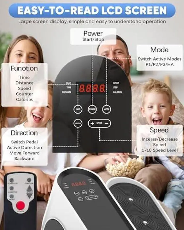 Alt view image 3 of 5 - Under Desk Elliptical Machine, Electric Ellipse Leg Exerciser While Sitting for Seniors Adults, Leg Ercise Pro, Leg Exerciser While Sitting, Home Use Seated Ellipse Leg Exerciser
