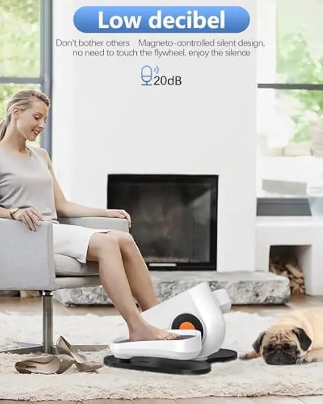 Alt view image 4 of 5 - Under Desk Elliptical Machine, Electric Ellipse Leg Exerciser While Sitting for Seniors Adults, Leg Ercise Pro, Leg Exerciser While Sitting, Home Use Seated Ellipse Leg Exerciser