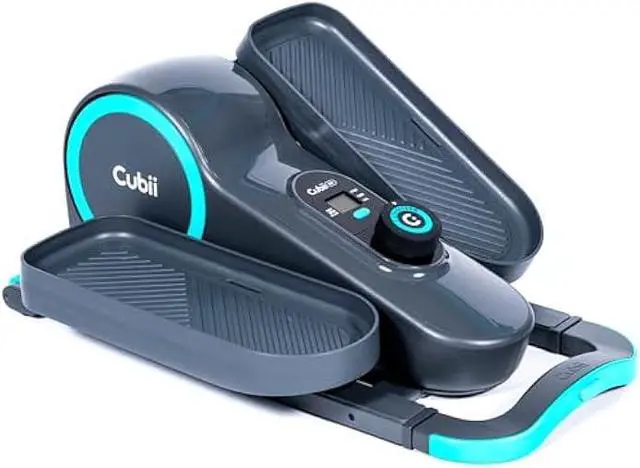 Main image of Cubii GO - Under Desk Elliptical Bike Pedal Exerciser, with LCD Fitness Tracker Screen, Adjustable Resistance, Work from Home Fitness, Built-in Wheels and Portable Expanding Handle