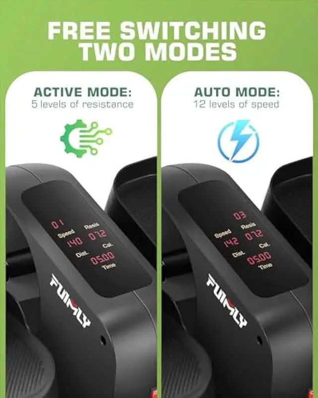 Alt view image 3 of 6 - FUNMILY Under Desk Elliptical Machine, Large LCD Ellipse Leg Exerciser as Seen on TV, While Sitting for Seniors/Adults, 100% Pre-Assembled Exercise Equipment with Remote & Magnetic Storage (Black)