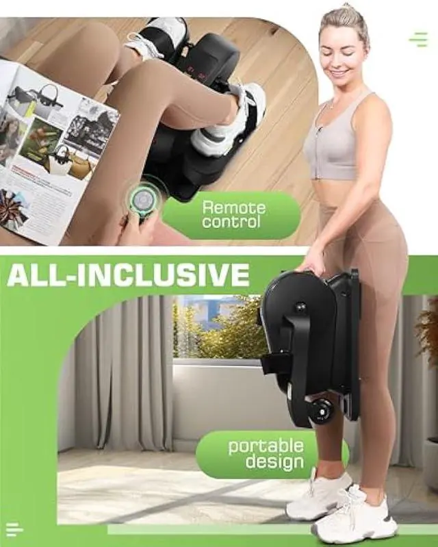 Alt view image 5 of 6 - FUNMILY Under Desk Elliptical Machine, Large LCD Ellipse Leg Exerciser as Seen on TV, While Sitting for Seniors/Adults, 100% Pre-Assembled Exercise Equipment with Remote & Magnetic Storage (Black)