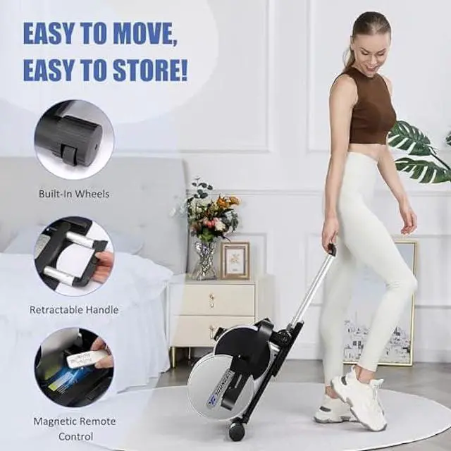 Alt view image 2 of 5 - YOUNGFIT Under Desk Elliptical, Ellipse Leg Exerciser While Sitting for Seniors, Electric Seated Pedal Exerciser with Fitness APP, Remote Control, Quiet &Portable for Home Office Use