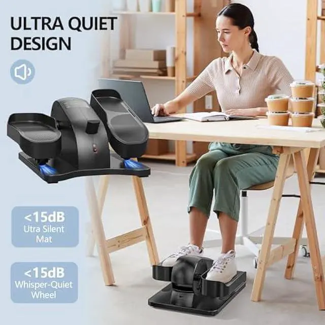 Alt view image 2 of 6 - Elipse Leg Exerciser Electric as Seen on TV Under Desk Elliptical with 12 Adjustable Speed Quiet & Portable Peddler Exerciser for Seniors with Remote Control Leg Exerciser While Sitting for Seniors