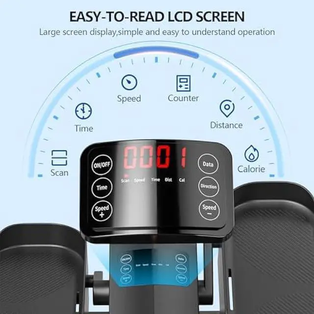 Alt view image 5 of 6 - Elipse Leg Exerciser Electric as Seen on TV Under Desk Elliptical with 12 Adjustable Speed Quiet & Portable Peddler Exerciser for Seniors with Remote Control Leg Exerciser While Sitting for Seniors