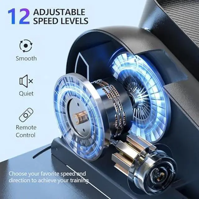 Alt view image 3 of 6 - Elipse Leg Exerciser Electric as Seen on TV Under Desk Elliptical with 12 Adjustable Speed Quiet & Portable Peddler Exerciser for Seniors with Remote Control Leg Exerciser While Sitting for Seniors