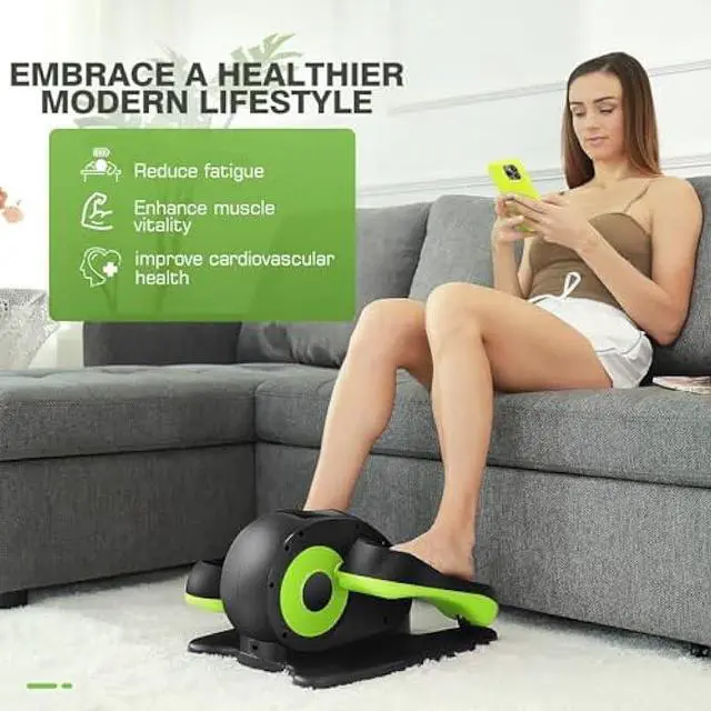 Alt view image 2 of 7 - ANCHEER Under Desk Elliptical Machine - Quiet Pedal Exerciser for Seniors, Office & Home, Low-Impact Seated Leg Workout Equipment, Smart LCD Display, Remote Control