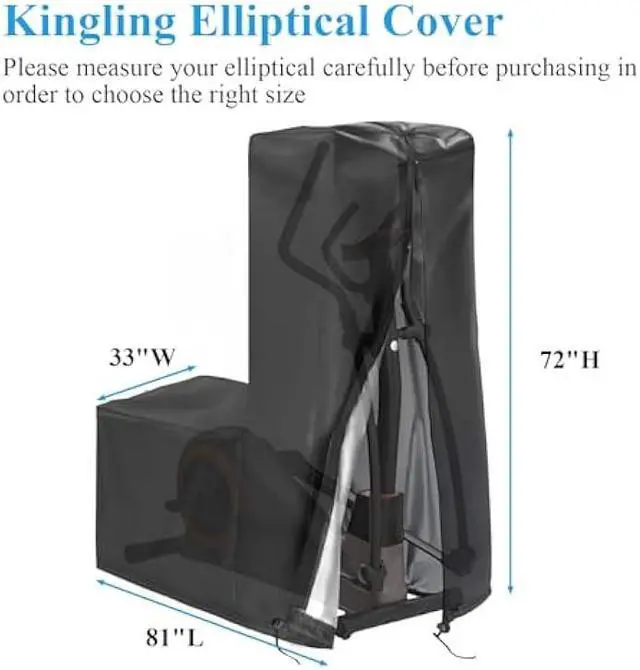 Alt view image 2 of 7 - Kingling Elliptical Cover, Elliptical Exercise Machine Cover for Home Use Elliptical Trainer Waterproof & Dustproof Protective Cover