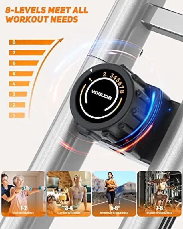 Alt view image 4 of 5 - YOSUDA Folding Exercise Bike - Foldable Stationary Bike for Home Gym Workout