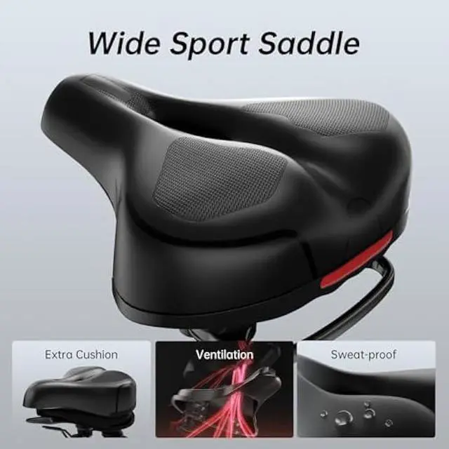 Alt view image 2 of 6 - CURSOR FITNESS Exercise Bike, Stationary Bikes for Home, Indoor Cycling Spin Bike Workout Bike with Extra Comfort Seat
