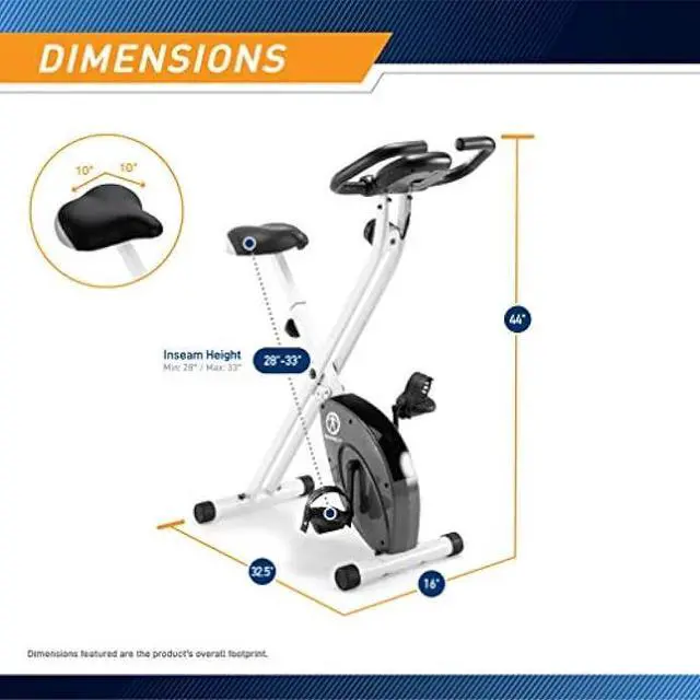 Alt view image 2 of 5 - Marcy Foldable Upright Exercise Bike with Adjustable Resistance for Cardio Workout & Strength Training - Multiple Styles Available