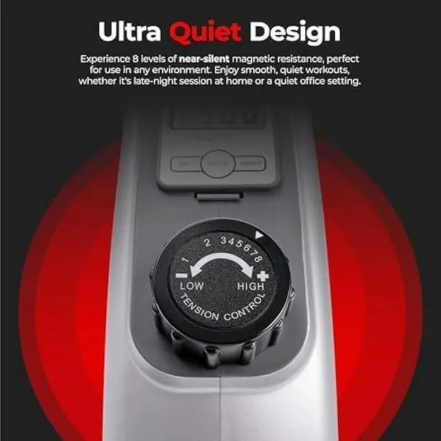 Alt view image 3 of 6 - Sunny Health & Fitness Dual Function Under-Desk Bike Trainer, Mini Exercise Machine for Senior Training, Arm/Leg Cardio Cycle Workout, Optional Magnetic, Motorized & Free SunnyFit App Bluetooth Link