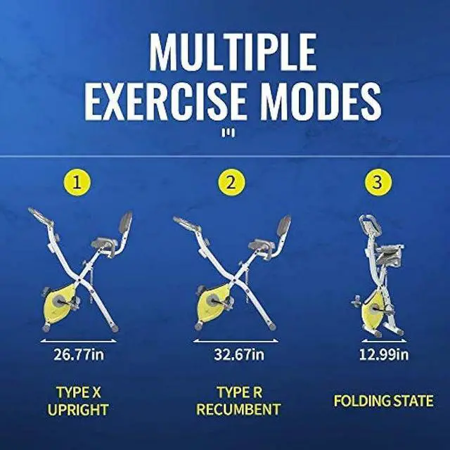 Alt view image 2 of 6 - leikefitness LEIKE X Bike Ultra-Quiet Folding Exercise Bike, Magnetic Upright Bicycle with Heart Rate,LCD Monitor and easy to assemble