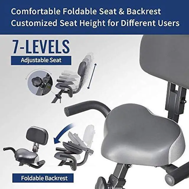 Alt view image 3 of 6 - leikefitness LEIKE X Bike Ultra-Quiet Folding Exercise Bike, Magnetic Upright Bicycle with Heart Rate,LCD Monitor and easy to assemble