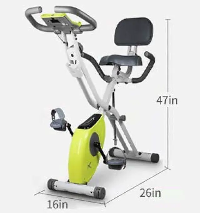 Alt view image 5 of 6 - leikefitness LEIKE X Bike Ultra-Quiet Folding Exercise Bike, Magnetic Upright Bicycle with Heart Rate,LCD Monitor and easy to assemble