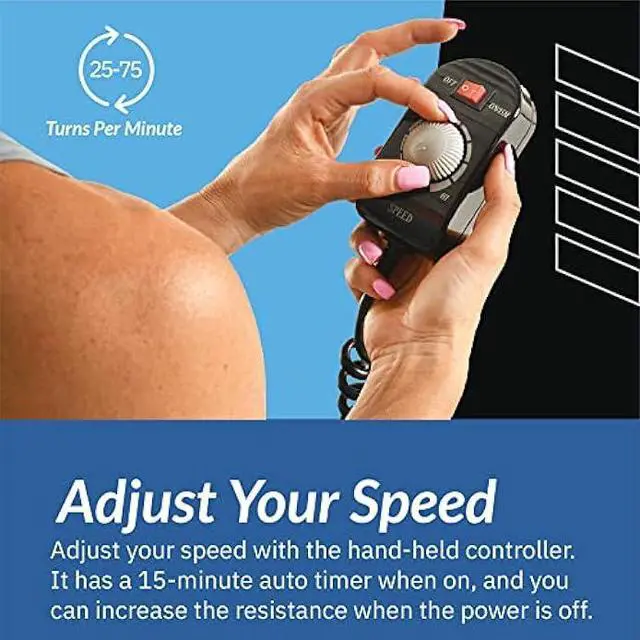 Alt view image 3 of 5 - Exerpeutic 2000M Motorized Under Desk Exercise Bike - Electric Legs and Arms Pedal Exerciser - Fitness Equipment for Home Use - Remote Work Office Accessory - Black