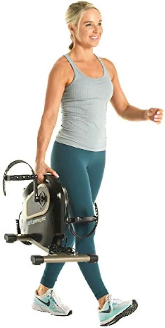 Alt view image 4 of 5 - Exerpeutic 2000M Motorized Under Desk Exercise Bike - Electric Legs and Arms Pedal Exerciser - Fitness Equipment for Home Use - Remote Work Office Accessory - Black