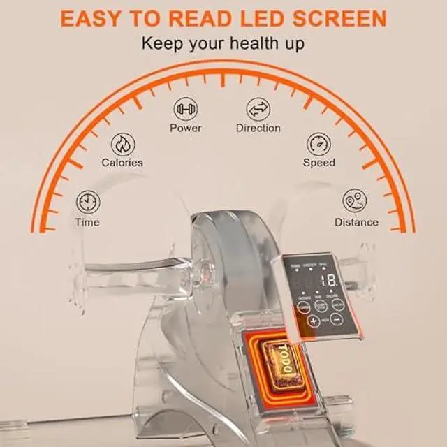 Alt view image 5 of 6 - TODO Motorized Pedal Exerciser Mini Exercise Bikes, Under Desk Bike Peddler Exerciser for Seniors Rehab and Arm Leg Physical Therapy