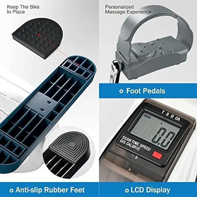 Alt view image 4 of 5 - Under Desk Bike Pedal Exerciser Portable Mini Home Exercise Bike with 5LBS Flywheel Sitting Peddler Exerciser for Seniors Legs and Arms Trainer Physical Therapy Equipment Fitness Exercise Bicycle