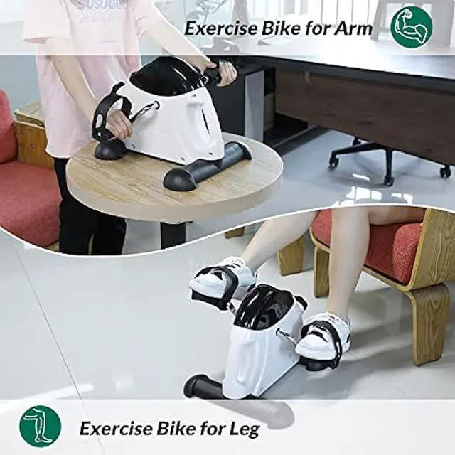Alt view image 5 of 5 - VIVIJASON Pedal Exerciser - Stationary Under Desk Mini Exercise Peddler - Low Impact, Portable Mini Cycle Bike - Physical Therapy Leg Arm Exercisers Peddler for Elderly Seniors with Electronic Display